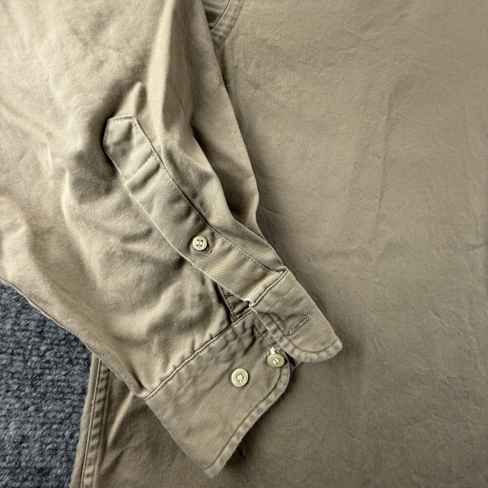 Faconnable Cotton Large Button-Down Beige Long Sl… - image 4